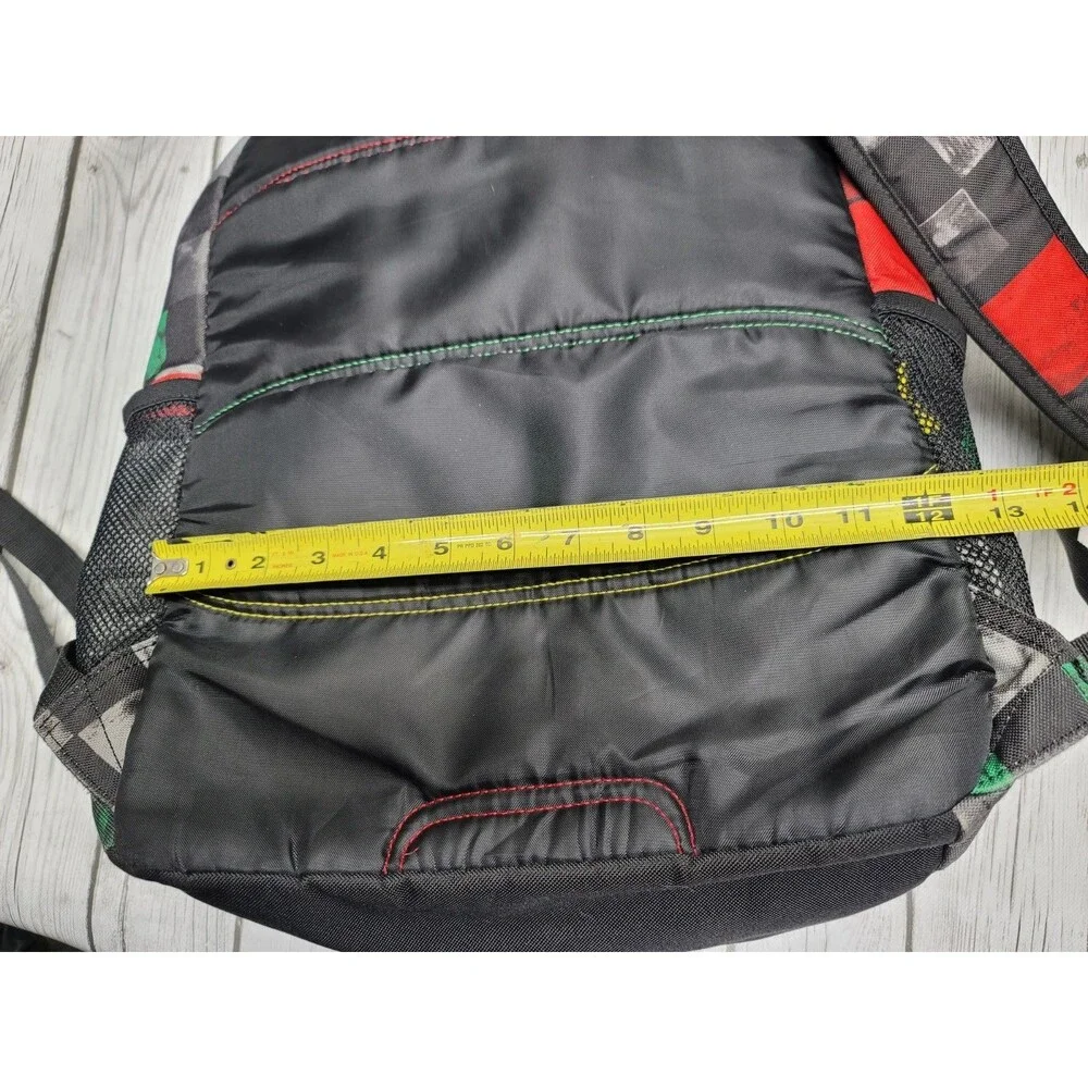 Quiksilver Backpack DNA Rasta Colorful Block Book Bag Surf Beach Backpack Rare